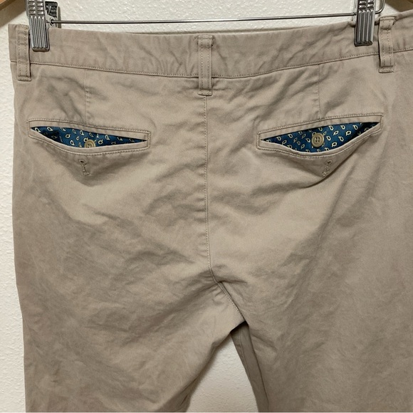 Bonobos MEN’S Slim Fit Flat Front Cotton Chino Pants (33x30) Beige - Picture 7 of 16